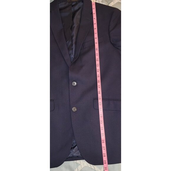 Kenneth Cole Reaction Mens's Navy Suit Jacket 38R 31W Slim Fit - Picture 9 of 16